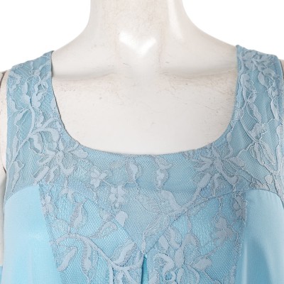 Padme Amidala Woman Blue Nightgown Party Suit Cosplay Costume Halloween Carnival