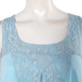 Padme Amidala Woman Blue Nightgown Party Suit Cosplay Costume Halloween Carnival