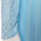Padme Amidala Woman Blue Nightgown Party Suit Cosplay Costume Halloween Carnival