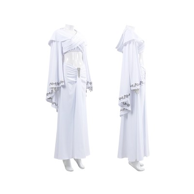 Padmé Amidala White Dress Cosplay Costume Halloween Carnival Outfit
