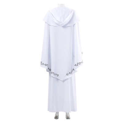 Padmé Amidala White Dress Cosplay Costume Halloween Carnival Outfit