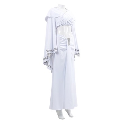Padmé Amidala White Dress Cosplay Costume Halloween Carnival Outfit