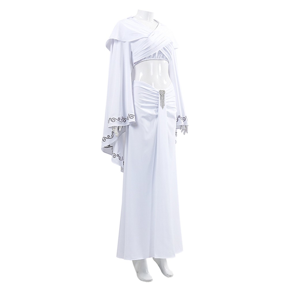 Padmé Amidala White Dress Cosplay Costume Halloween Carnival Outfit