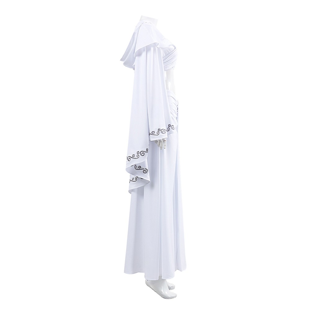 Padmé Amidala White Dress Cosplay Costume Halloween Carnival Outfit
