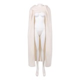 Costume de cosplay de Padme Amidala avec manteau blanc pour Halloween et carnaval