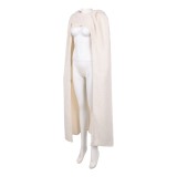 Costume de cosplay de Padme Amidala avec manteau blanc pour Halloween et carnaval
