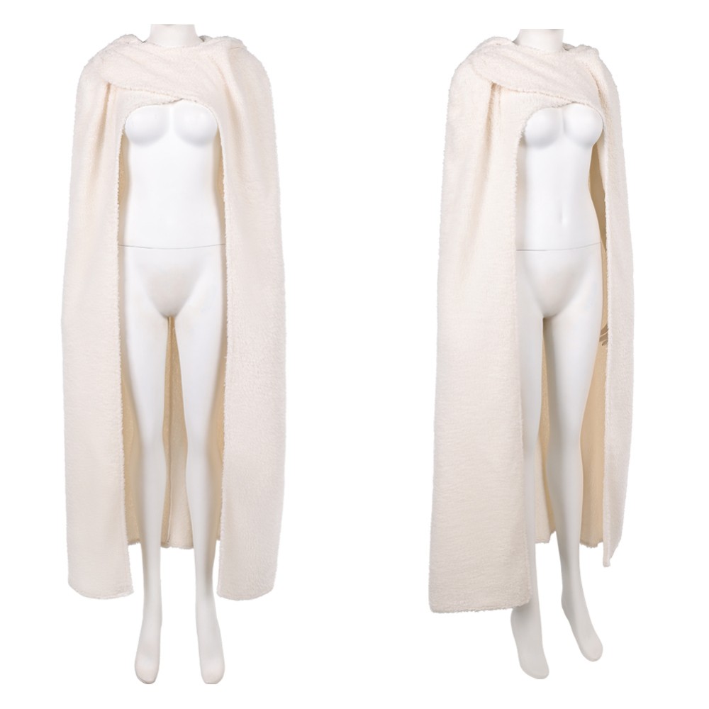 Costume de cosplay de Padme Amidala avec manteau blanc pour Halloween et carnaval
