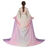 Robe longue violette de cosplay de Padmé Amidala, costume pour Halloween et carnaval