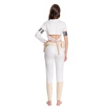 Padme Amidala White Suit Cosplay Costume Halloween Carnival Outfit