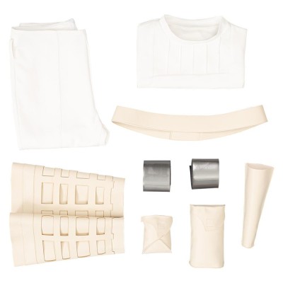 Padme Amidala White Suit Cosplay Costume Halloween Carnival Outfit