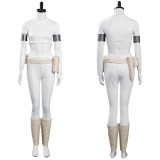 Padme Amidala White Suit Cosplay Costume Halloween Carnival Outfit