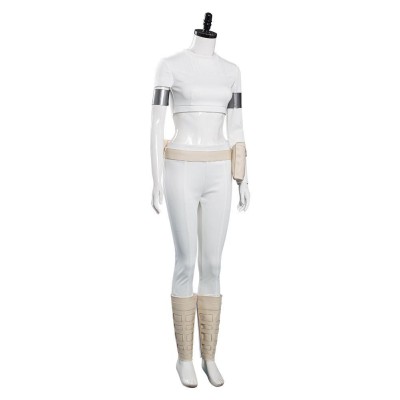 Padme Amidala White Suit Cosplay Costume Halloween Carnival Outfit