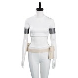 Padme Amidala White Suit Cosplay Costume Halloween Carnival Outfit
