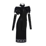 Robe de cosplay à traîne noire de Padme Amidala pour Halloween et carnaval