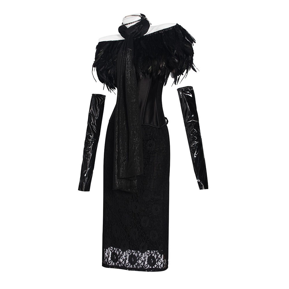 Robe de cosplay à traîne noire de Padme Amidala pour Halloween et carnaval