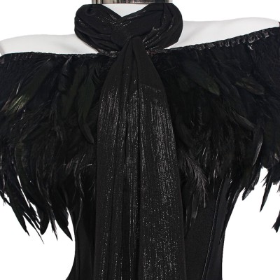 Robe de cosplay à traîne noire de Padme Amidala pour Halloween et carnaval