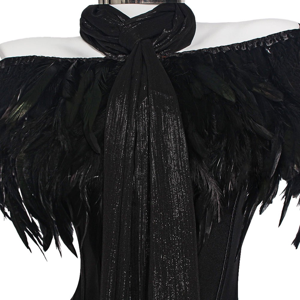 Robe de cosplay à traîne noire de Padme Amidala pour Halloween et carnaval