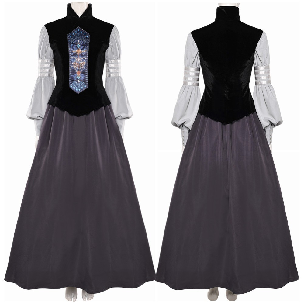 Padme Amidala AOC Woman Black Gown Set Party Cosplay Costume Halloween Carnival