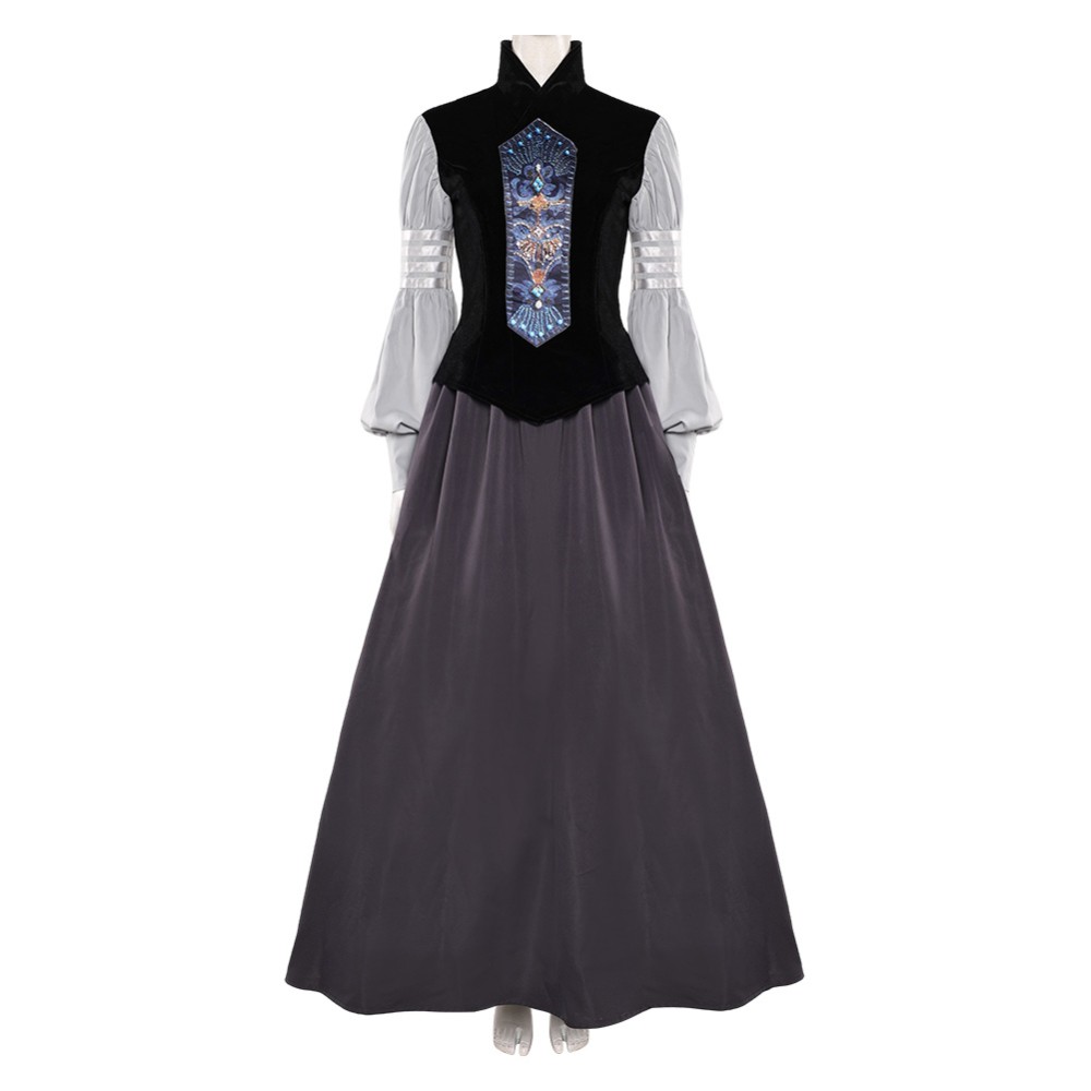 Padme Amidala AOC Woman Black Gown Set Party Cosplay Costume Halloween Carnival