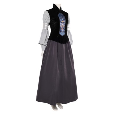 Padme Amidala AOC Woman Black Gown Set Party Cosplay Costume Halloween Carnival