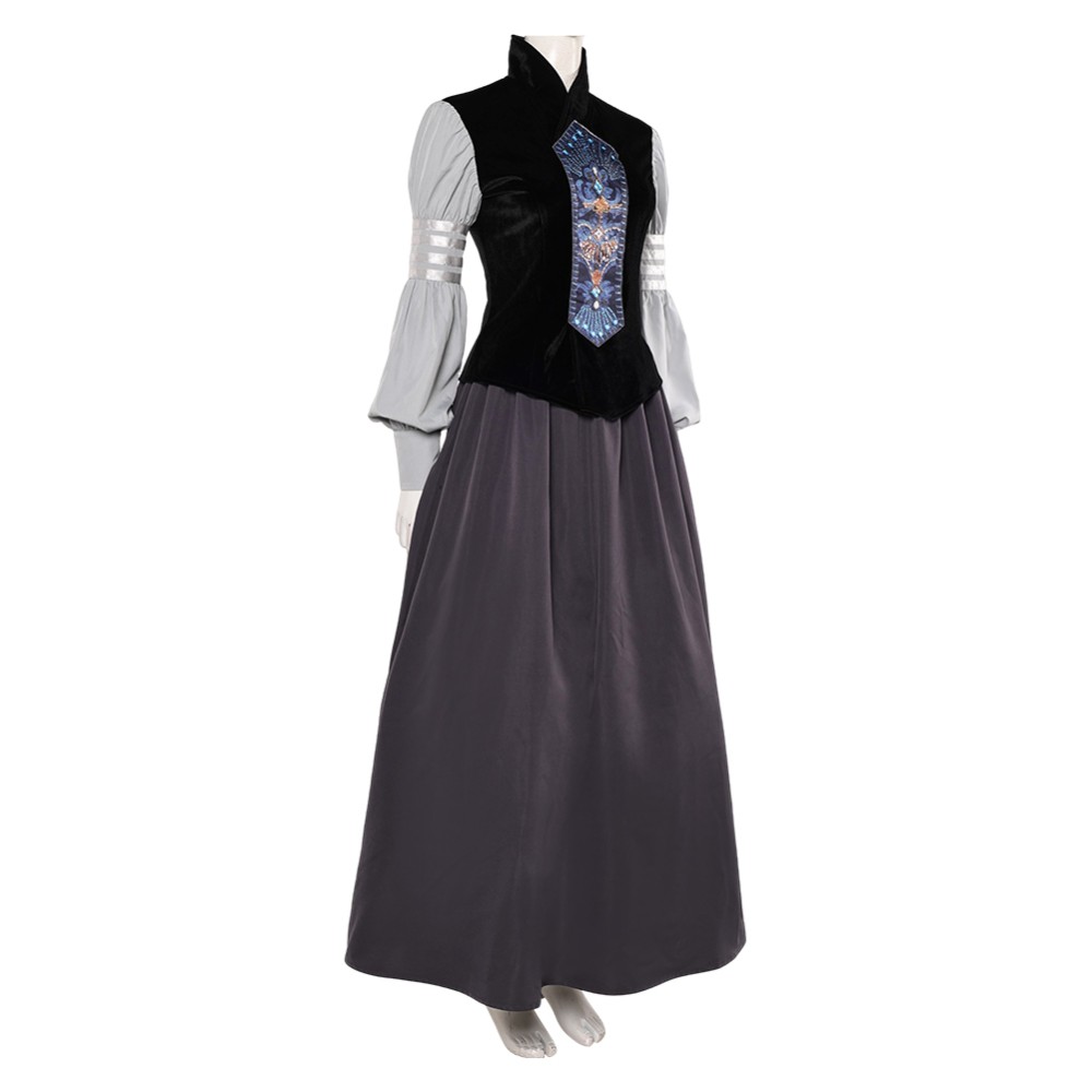 Padme Amidala AOC Woman Black Gown Set Party Cosplay Costume Halloween Carnival
