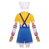 Overwatch OW Juno Women Hello Kitty Blue Cosplay Costume Halloween Carnival Outfit