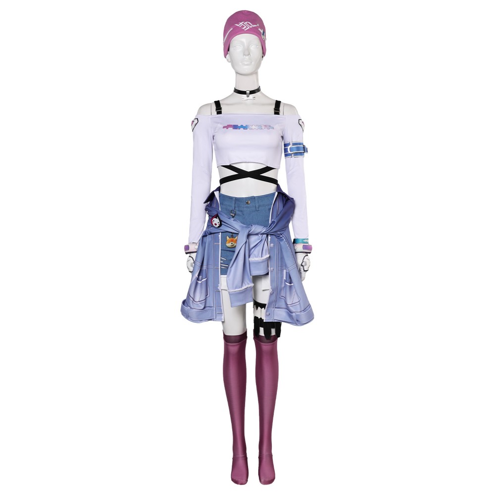 Overwatch OW 2 Kiriko LE SSERAFIM Costume de Cosplay Halloween Carnaval