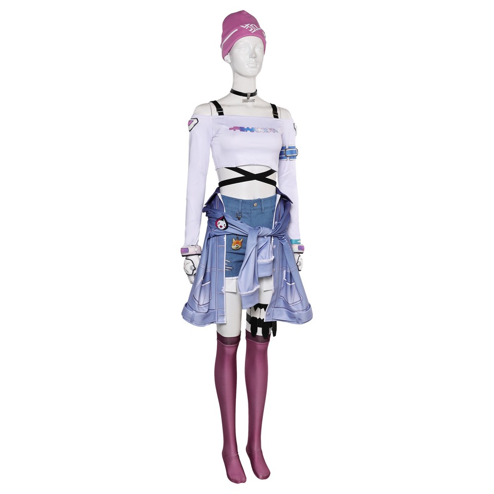 Overwatch OW 2 Kiriko LE SSERAFIM Costume de Cosplay Halloween Carnaval