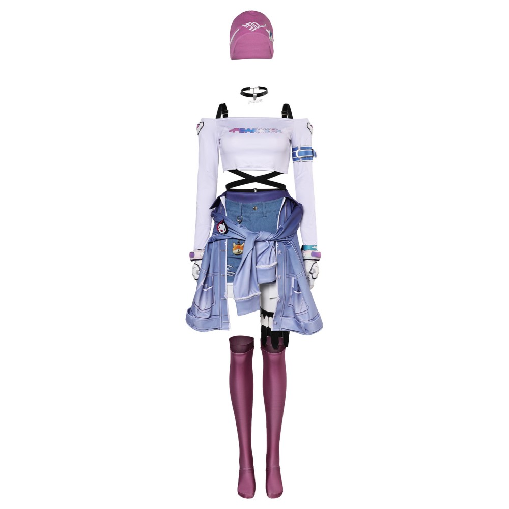 Overwatch OW 2 Kiriko LE SSERAFIM Costume de Cosplay Halloween Carnaval
