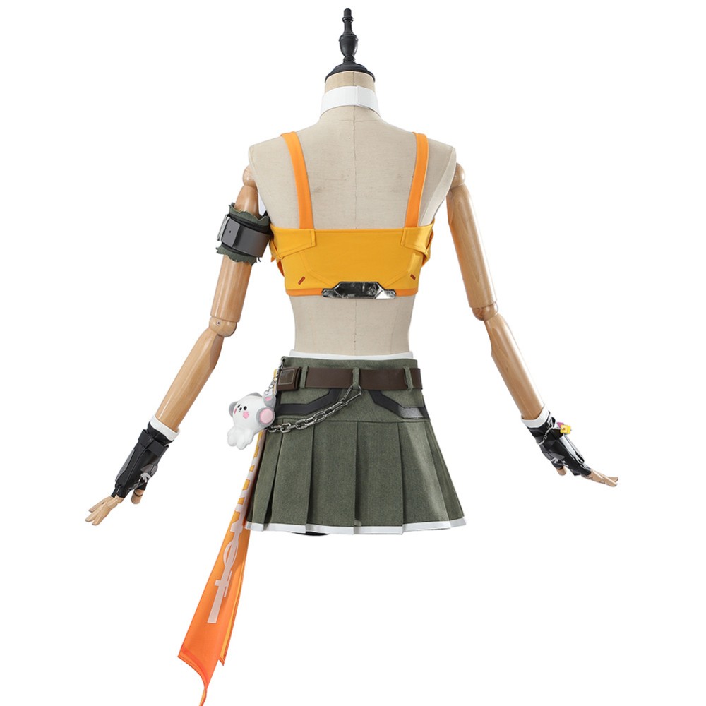 Overwatch Mercy LESSERAFIM Ensemble Haut Jupe Femme Costume de Fête Cosplay Halloween Carnaval