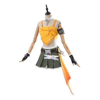 Overwatch Mercy LESSERAFIM Ensemble Haut Jupe Femme Costume de Fête Cosplay Halloween Carnaval