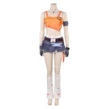 Overwatch Mercy LE SSERAFIM Women Orange Top Shorts Set Cosplay Costume Halloween Carnival Outfit