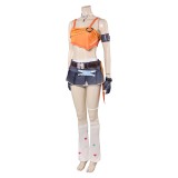 Overwatch Mercy LE SSERAFIM Women Orange Top Shorts Set Cosplay Costume Halloween Carnival Outfit