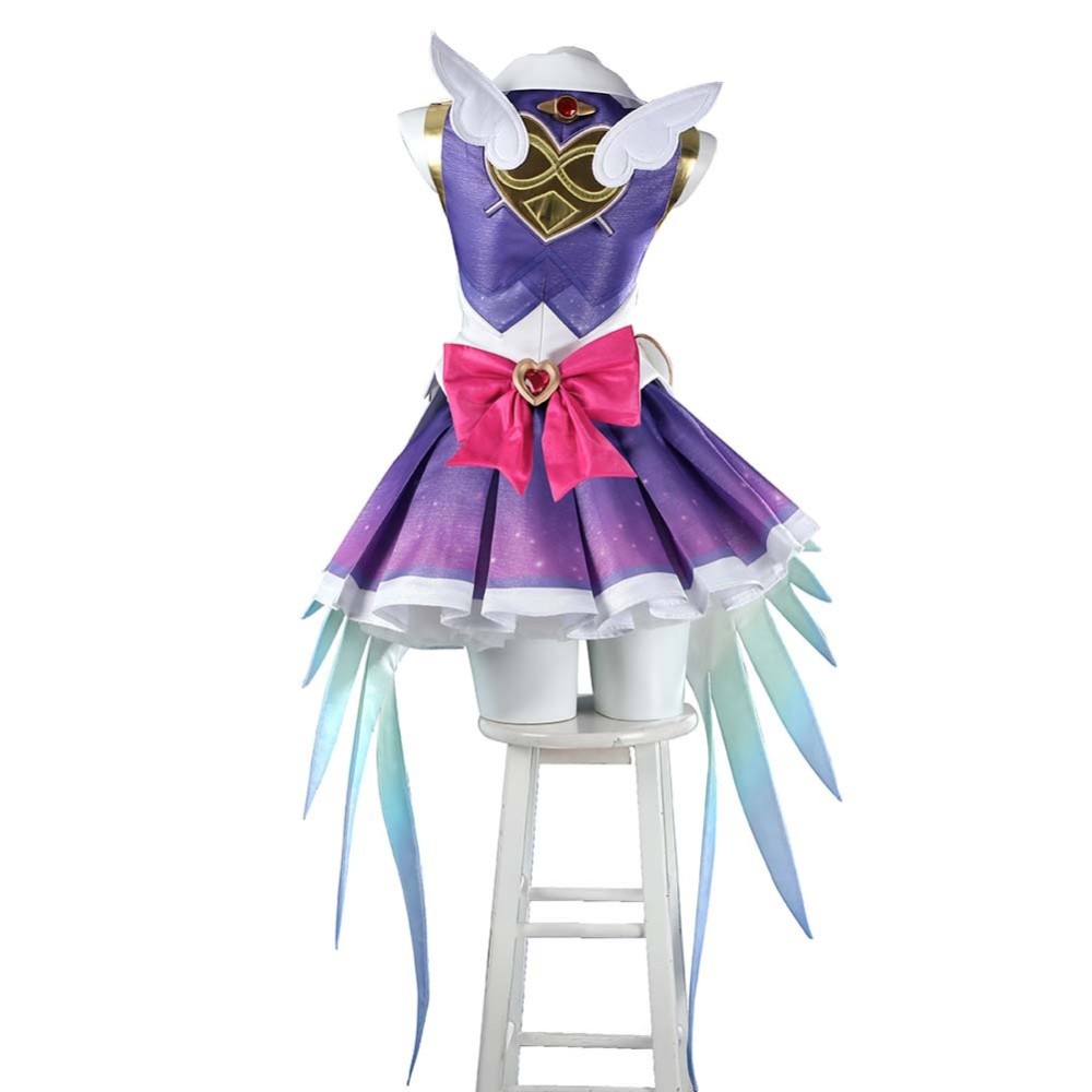 Overwatch Magic Girl Kiriko Purple Dress Cosplay Costume Halloween Carnival Outfit