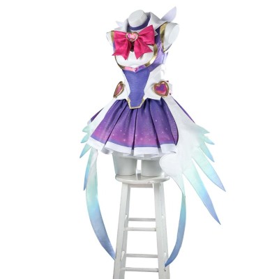 Overwatch Magic Girl Kiriko Purple Dress Cosplay Costume Halloween Carnival Outfit