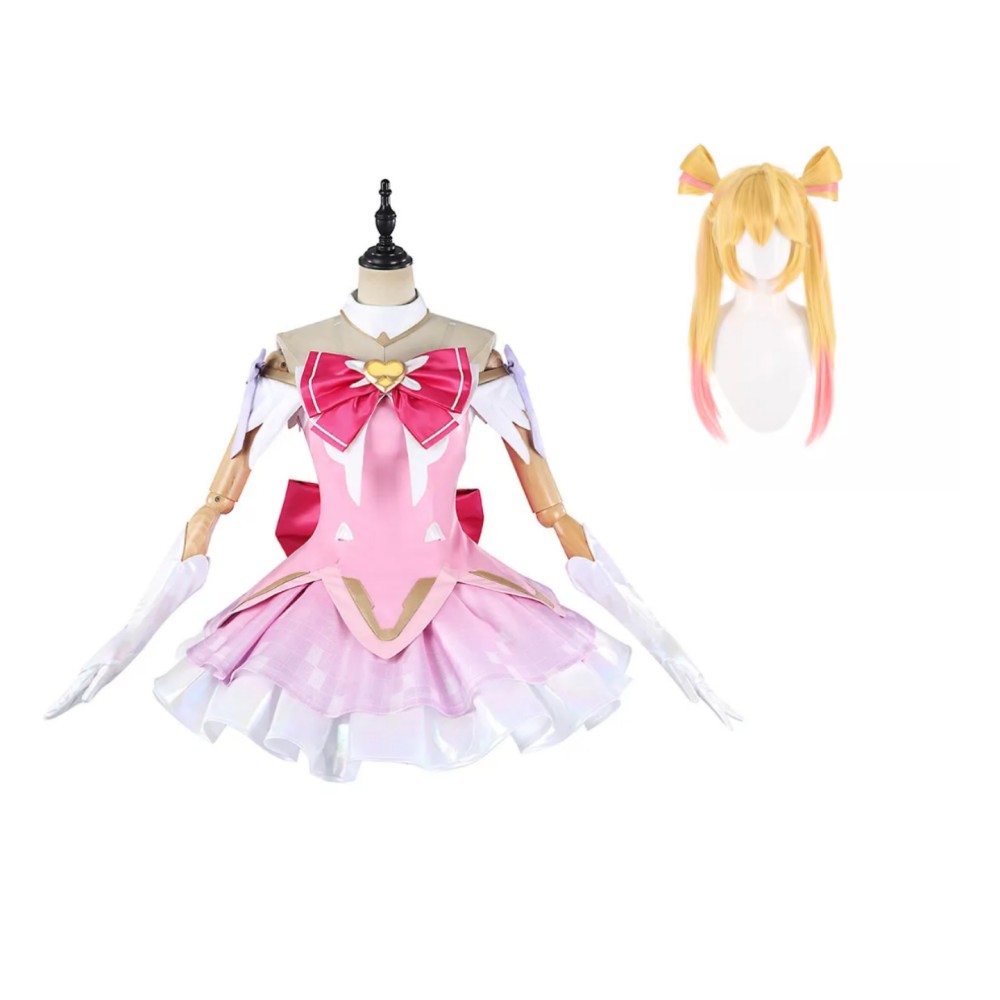 Costume de cosplay Overwatch Magic Girl Juno Jupe Rose Tenue de Halloween Carnaval