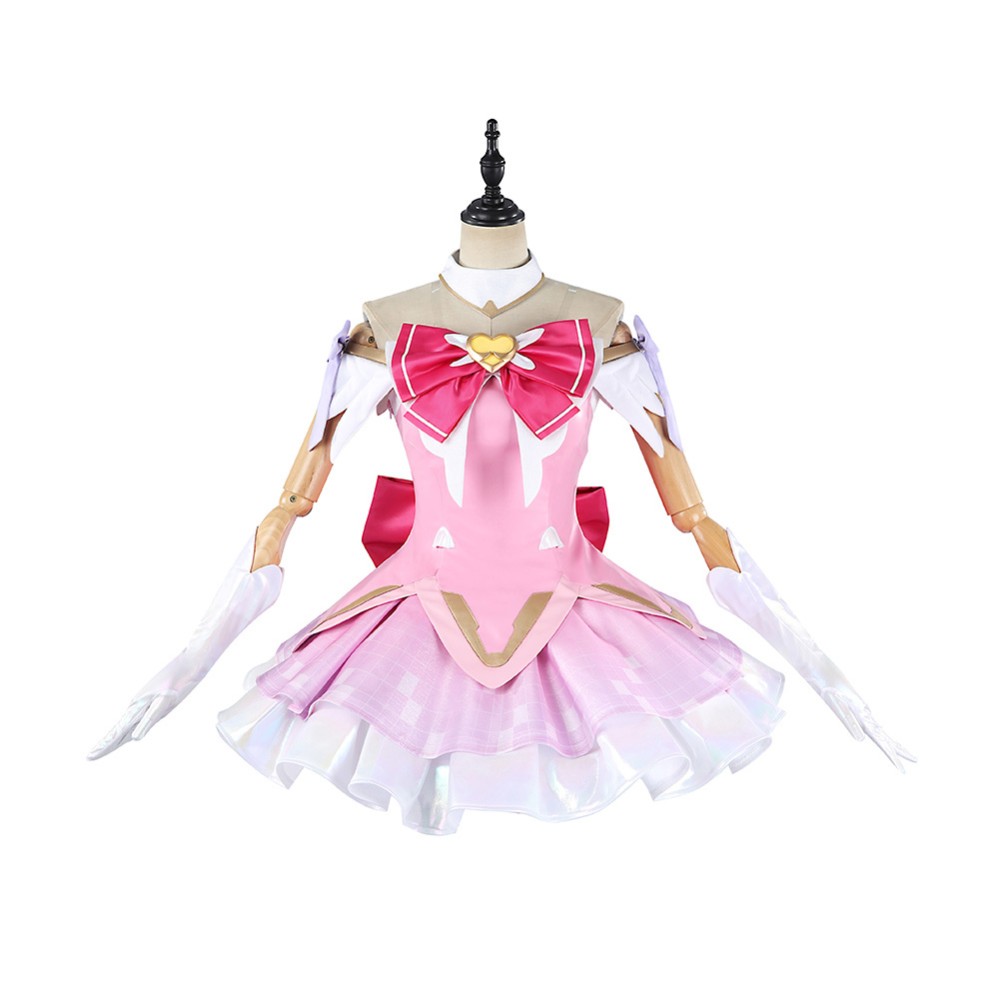 Costume de cosplay Overwatch Magic Girl Juno Jupe Rose Tenue de Halloween Carnaval