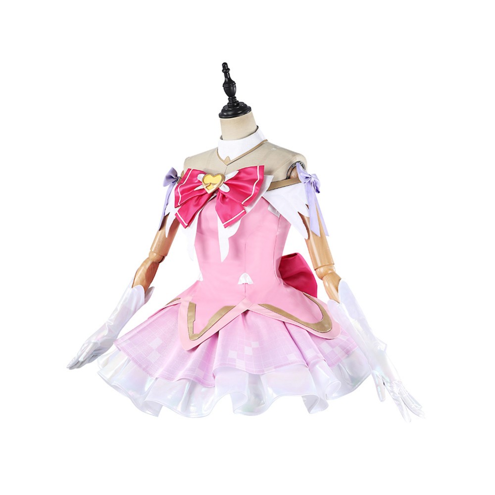 Costume de cosplay Overwatch Magic Girl Juno Jupe Rose Tenue de Halloween Carnaval