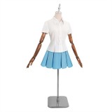 Overwatch Kiriko Rainy Day Skin Blue Coat Skirt Set Cosplay Costume Halloween Carnival Outfit