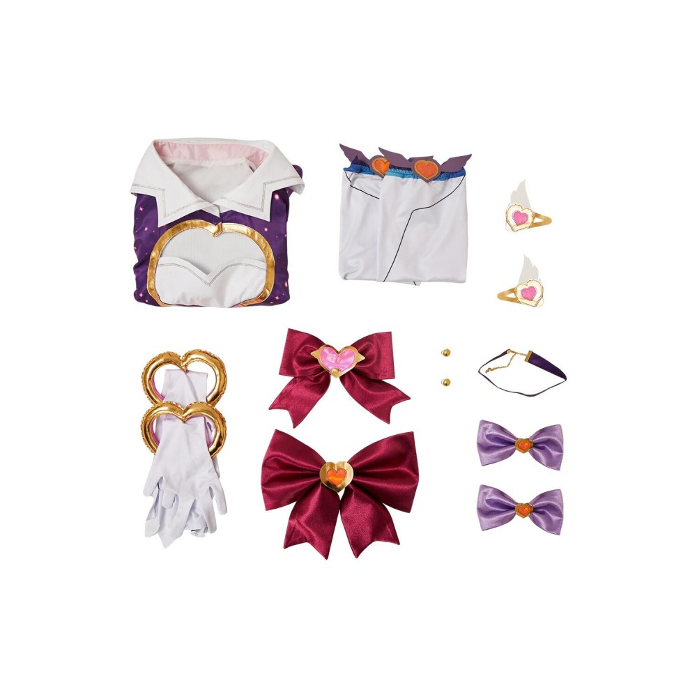 Overwatch Kiriko Ensemble de Jupe de Fille Magique Costume de Cosplay de Fête Halloween Carnaval