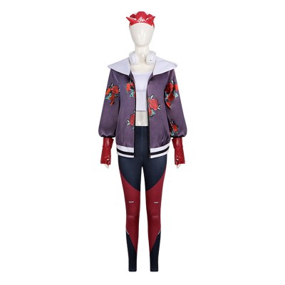 Offre légendaire Kiriko Overwatch Costume de cosplay pour femmes Violet Tenue de carnaval d'Halloween