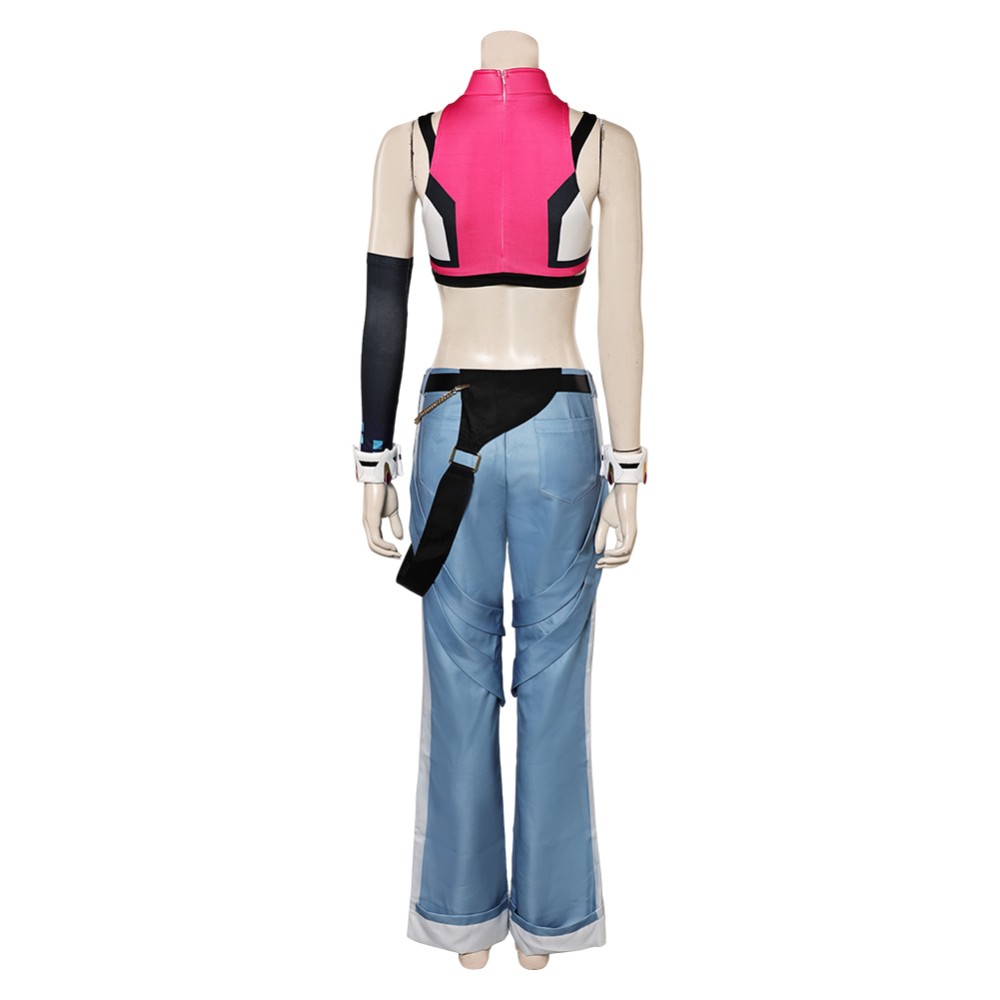 Overwatch Juno LE SSERAFIM Top Pants Set Women Party Cosplay Costume Halloween Carnival Outfit