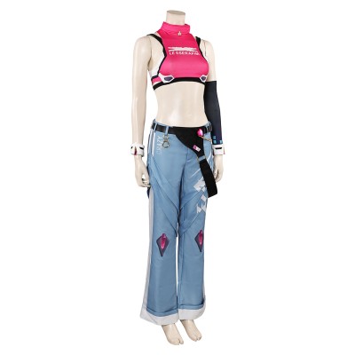 Overwatch Juno LE SSERAFIM Top Pants Set Women Party Cosplay Costume Halloween Carnival Outfit