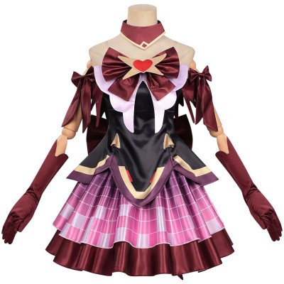 Overwatch Juno Black and Red Heart of Hope Magical Girl Myth Skin Cosplay Costume Halloween Carnival