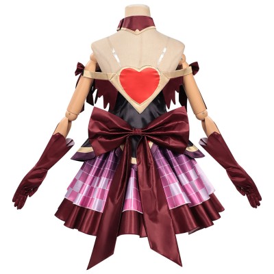 Overwatch Juno Black and Red Heart of Hope Magical Girl Myth Skin Cosplay Costume Halloween Carnival