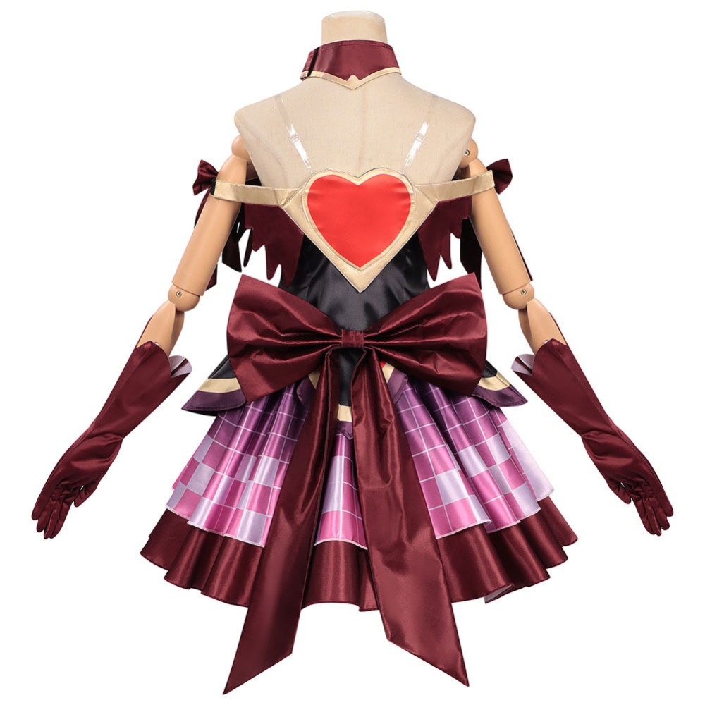 Overwatch Juno Black and Red Heart of Hope Magical Girl Myth Skin Cosplay Costume Halloween Carnival