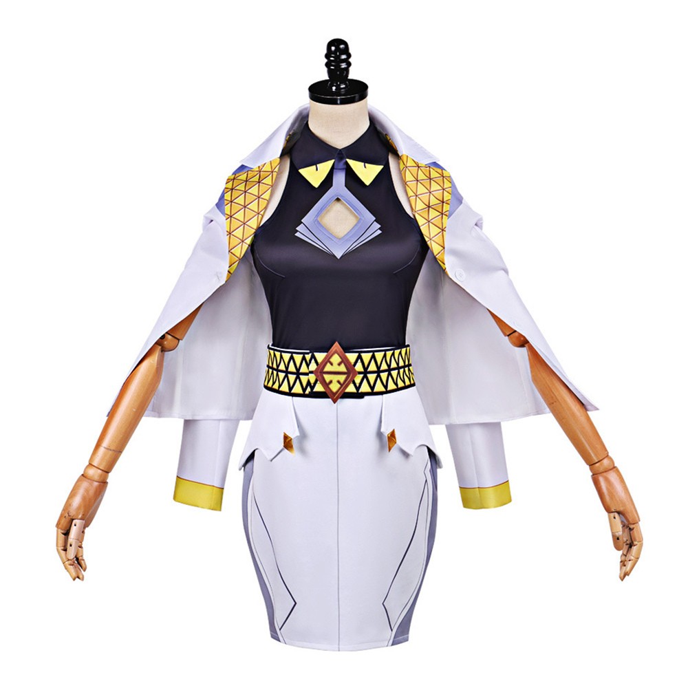 Overwatch Domina Women White Cosplay Costume Halloween Carnival Outfit