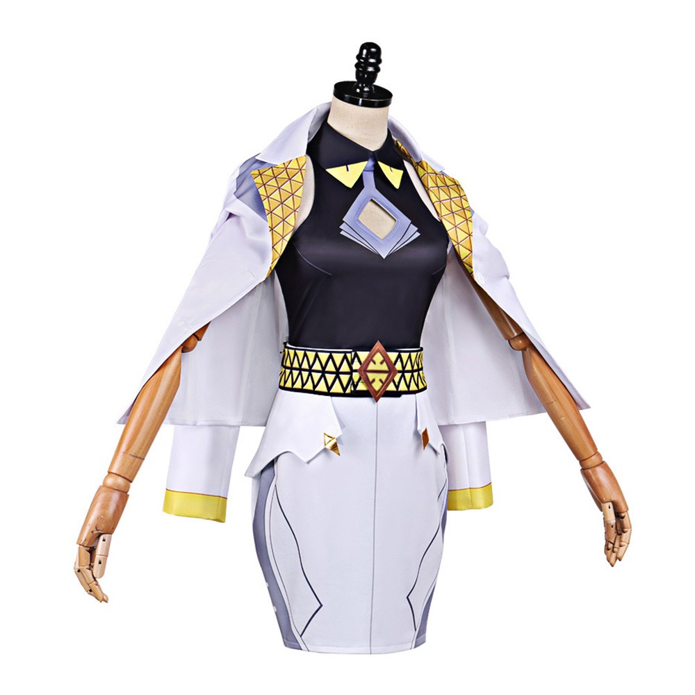 Overwatch Domina Women White Cosplay Costume Halloween Carnival Outfit