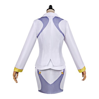 Overwatch Domina Women White Cosplay Costume Halloween Carnival Outfit
