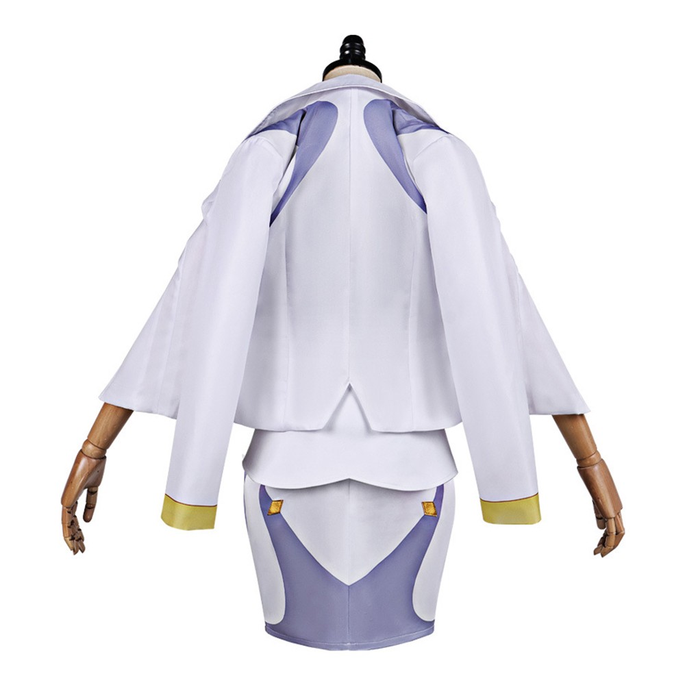 Overwatch Domina Women White Cosplay Costume Halloween Carnival Outfit
